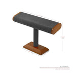Oirlv Solid Wood T-Bar Watch Display Stand Jewelry Organizer Holder for Watch Bracelet Countertop Table Top Jewelry Tower(Grey) - color: Grey