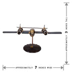 P-38 Lightning Collectible Handmade Metal Art Figurine, Desk Accessories, Trophy, Boss Gift, Home Office Décor, Aircraft - style: P-38 Lightning