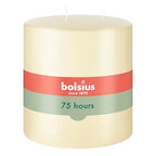 BOLSIUS Three Wick Big Pillar Candle Ivory – 6x6 Inches - Premium European Quality - 75 Hours Burn Time - Relight Unscented Large Pillar Candle - Smooth & Smokeless Flame - Wedding, & Party Candle - size: 6 x 6 Inches