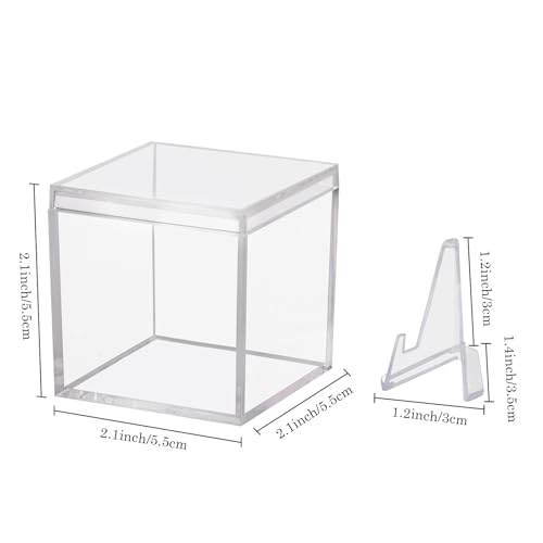 Championship Ring Display Case Clear Acrylic Ring Case Display Box for Sports Baseball Basketball Softball Football Single Ring Holder Coin Stand, 2.16 Inch - size: 1 Pack