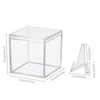 Championship Ring Display Case Clear Acrylic Ring Case Display Box for Sports Baseball Basketball Softball Football Single Ring Holder Coin Stand, 2.16 Inch - size: 1 Pack