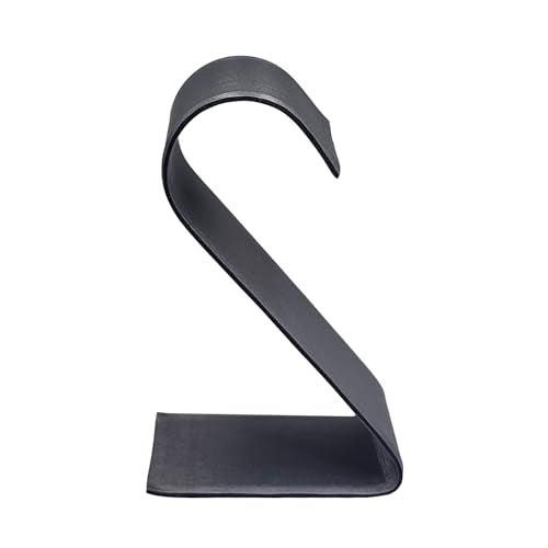 MOOCA 6 Pcs Set Metal Steel Gray Faux Leather Earring Display Stand Displays, Jewelry Organizer Display Holder for Earrings, Steel Gray Color, 2 1/8 W x 1 1/2 D x 3 1/2 H in - color: Steel Gray Faux Leather, Small