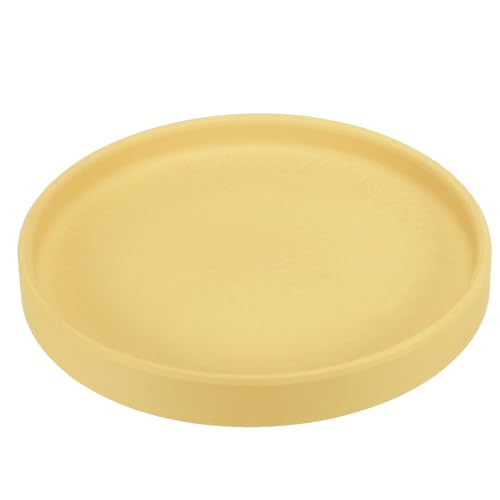 PATIKIL 6 Inch Round Ceramic Plant Saucer, Plant Saucer Tray Flower Planter Drip Tray for Indoors Outdoors Patio Balcony, Yellow - color: Yellow