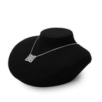 Microfiber Jewelry Bust Display Necklace Pendant Microfiber Jewelry Necklace Display Stand for Showcase(Black) - color: Black