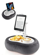 Miledi Tablet Pillow Stand, Compatible with 4.7"-12.9" Kindle, iPad, Phone/Tablet, 360° Rotating Phone Holder for Bed, Detachable Bowl, Reading and Relaxation on Bed (Black) - color: Black