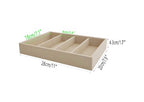 Velvet Sunglasses Organizer Tray 4 Slot, Stackable Eyewear & Glasses Display Case, Premium Beige Velvet, Scratch-Free Lining, Drawer Insert for Dressing Table Vanity Home Retail Trade Show - color: Sunglasses Tray