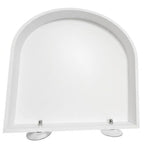 CleanPerch™ Bird Food Waste Catcher Tray with Suction Cups. Half Stadium Shape That attaches to Windows. Reduces Scatter, Easy-Clean, and Low-Profile (White, 12" x 11.5" x 3.7) - color: White, size: 12" x 11.5" x 3.7"