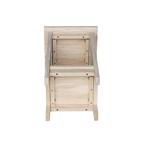 International Concepts Mission Plant Stand, 24-Inch High, Solid Parawood, Unfinished - size: 24 Inch