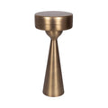 Kate and Laurel Solbrett Modern Sophisticated Metal Drink Table, 10 x 10 x 22, Antique Brass, Contemporary Mini Pedestal Table with Unique Sculptural Design for Use as Indoor Plant Stand - color: Gold