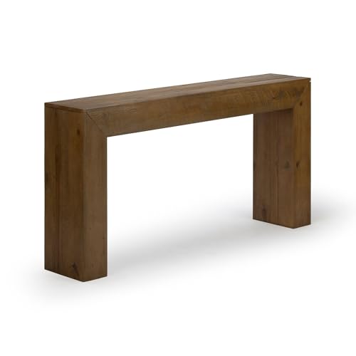 Plank+Beam 66 Inch Camden Console Table - Solid Pine Wood, Easy Assembly for Living Room or Entryway, Rustic Honey - color: Rustic Honey, size: 66 Inch