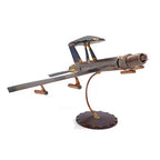 AWACS Plane Collectible Handmade Metal Art Figurine, Desk Accessories, Trophy, Boss Gift, Home Office Décor, Airplane - style: AWACS Plane