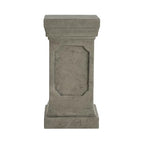 Christopher Knight Home Classic Square Flower Stand 19.25" Pedestal Plant Stand Indoor Outdoor Display Table for Ferns Orchids Sculptures with MGO Construction Brushed Finish, Light Gray - size: 19.25"