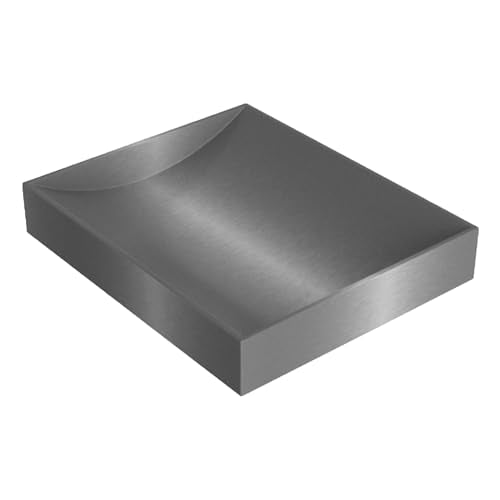 Brixwell Standard Counter Top Deal Tray, Stainless Steel Construction, 12" Width x 10" Depth x 2" Height, Rectangular Countertop Transaction Tray, Brushed Stainless Steel Finish - size: 12" x 10" x 10"
