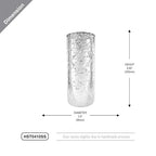 WGVI Hurricane Candle Holder Sleeve, W: 4", Ht: 10", Silver Speckled Glass Cylinder Open Both Ends, Chimney Tube Shade, 1 Piece - size: 4x10"H