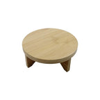 Oedema 4.45-inch Solid Wood Mini Plant Stand Short Flower Stand Round Plant Riser for Small Items, Flower Pot, Small Plant, Gift, Tabletop Decor, Office - size: 4.45inch/113mm