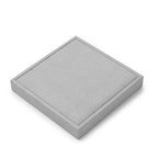 Microfiber Jewelry Pendant Display Tray Jewelry Necklace Organizer Display Tray(Gray) - size: 5.5" x 5.52" x 0.78"