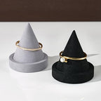 Microfiber Single Bracelet Bangle Display Stand Jewelry Bracelet Bangle Cone Display for Selling(Black) - color: Black
