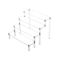 BYCY Acrylic 4-Tier Riser Display Shelf for Figurines, Desserts Holder, Collections Organizer and Cosmetic Items Shelf (4tier-Clear) - color: 4tier-clear