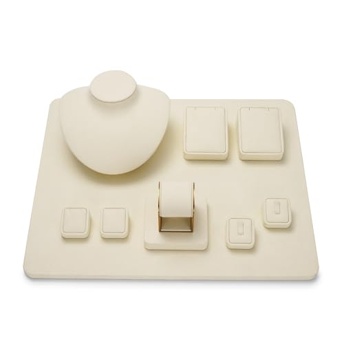 Oirlv Microfiber Angled Jewelry Display Stand, Part of Complete Showcase Set for Necklaces & Pendants - style: TT16403