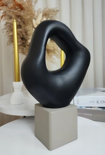 Modern Home Decor, Decorative Abstract Sculpture, Hand Painted Statue Decor, Modern Sculpture for Office Decor, Minimalist Statue, Modern Stoneware Statue (Object-6) - color: Object-6