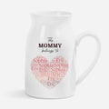 Personalized Mommy Heart Vase - Custom This Mommy Belongs to Flower Vase with Heart Word Cloud of Kids Names, Unique Gift for Mom, Nana, Gigi, Mother's Day, Birthday - color: Style 02