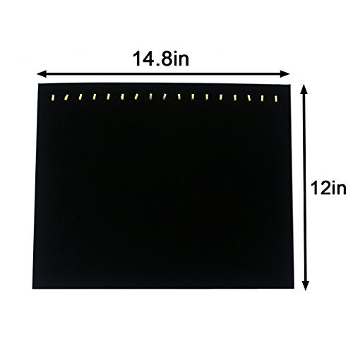 Tinsow 14.7"x12" 17 Hook Necklace Jewelry Tray/Display Organizer/Pad/Showcase/Display case