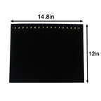 Tinsow 14.7"x12" 17 Hook Necklace Jewelry Tray/Display Organizer/Pad/Showcase/Display case