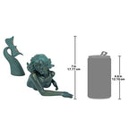 Design Toscano Meara the Mermaid Swimmer Indoor/Outdoor Garden Statue for Patio, Pool or Lawn, 16 Inches Wide, 7 Inches Deep, 7 Inches High, Handcast Polyresin, Green Verdigris Finish