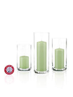 yummi Set of 12 Slim Pillars and Cylinder Vases - Mint - color: Mint