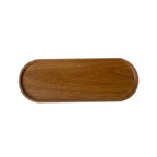 Wooden Serving Platters and Trays,Natural Acacia Wood Serving Trays for Party Wood Plates for Food,Snack,Dessert,Appetizer,Cheese,Fruit,Cookie,Oval Bathroom Vanity Jewelry Tray Platter,11.4"X4.1"1PCS