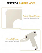 Honagu Bookends, Metal Book Ends, Bookends for Shelves, Book Holder Stopper for Heavy Books, /CDs/DVDs (1 Pair/2 Pieces, Milky White) - color: Milky White