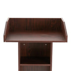 43.3 Inches Pulpit with Wooden Heavy Base, 3-Tier Movable Church Pulpit Portable Podium Stand for Lectern eith 4 360° Swivel Wheels in Conference Rooms, Schools, Classrooms, Meeting Halls - color: Brown(22*15.3*43.3in)