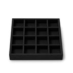 Oirlv Microfiber Stackable 16 Girds Jewelry Tray Multi-Compartment Jewelry Organizer - style: P13715
