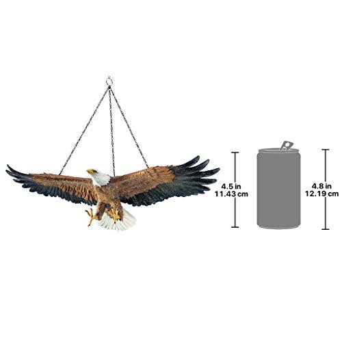 Design Toscano Flight of Freedom Hanging Eagle Sculpture 19 Inch - style: Single