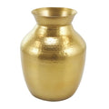 Deco 79 Metal Decorative Vase Hammered Spotted Centerpiece Vase, Flower Vase for Home Decoration 9" x 9" x 12", Gold