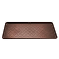 All Weather Boot Tray, Extra Large Size Water Resistant Plastic, Multi-Purpose for Shoes, Pet Feeding Trays, Mudroom Entryway, Garage, Indoor or Outdoor – Extra Large, 40”x20”(Brown) - style: Brown