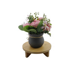 Oedema 7.6" Solid Wood Small Plant Stand Round Plant Riser Short Plant Stand Indoor for Small Plants, Flower Pot, Vase, Home Decor - size: 7.6inch/193mm