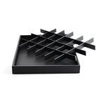 Oirlv Stackable Jewelry Organizer Tray Premium Leather 24 Grid Jewelry Drawer Organizer Dresser Tabletop Trinket Earring Ring Storage - style: P01703