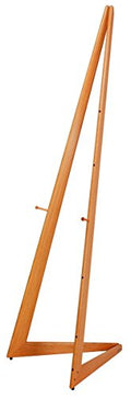 Wooden Display Easel with Height-Adjustable Pegs, Bifold Design, 65 inches Tall - Honey Wheat - color: Honey Wheat