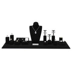 Microfiber Jewelry Pendant Display Stand Jewelry Necklace Organizer Display Stand (Black) - size: 2.36" x 2.83" x 2.17"