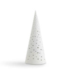 Kahler Nobili Tealight Candle Holder High, Snow White, 10" H, Designed by Bache & Bendix Becker, Gift Box Included