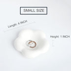 White Cloud Shape Ring Dish Jewelry Tray Organizer, Ceramic Accent Tray for Vanity, Small Decorative Trinket Dish - size: Cloud