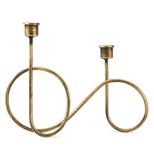 Twisted Brass Style Candle Holder, Candlestick Holder for Table Decoration, Holiday, Wedding, Housewarming - size: Size A