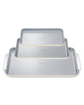 Caraway Non-Stick Ceramic Baking Sheet Trio - Naturally Slick Ceramic Coating - Non-Toxic, PTFE & PFOA Free - 18 x 13" Large, 15 x 10" Medium, & 9" x 13" Small - Cream - color: Cream, size: Baking Sheet Trio