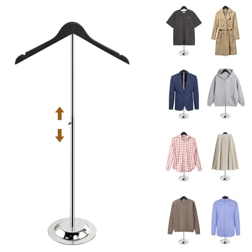 Adjustable Shirt Display Stand, 20-35 Inch Height Tshirt Display Stand for Vendors, Wooden T Shirt Mannequin Display forShirt, Jacket, Coat at Clothing Vendor Events, Trade Fair, Trade Show(Black) - color: Black, size: 1Pcs