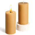 Beeswax Pillar Candles 2 Pack Natural Beeswax Pillar Candles,100% Pure Beeswax Candles- Long Burning,Organic Bees Wax Candles for Home,Church,Parties. (2 Packs) - color: 2 PACKS