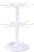 2 Tier Rotating Jewelry Display Stand, Necklace Holder, Jewelry Tree Stand, DIY Organizer for Bracelets, Necklaces, Earrings, Rings, Watches (white) - color: white