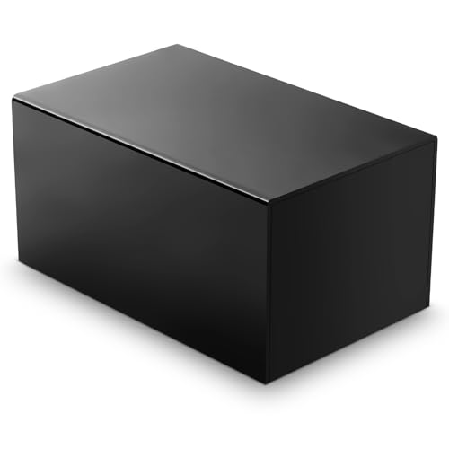 Chunful Black Acrylic Display Box Riser Trophy Base Acrylic Pedestal Stand Block Versatile Trophy Diorama Base and Storage for Photography Home Office Decor Showing (12" L X 7.75" W X 6" H) - size: 12" L X 7.75" W X 6" H