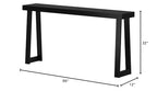 Plank+Beam Solid Wood Console Table, 66 Inch, Sofa Table, Narrow Entryway Table for Hallway, Behind The Couch, Living Room, Foyer, Easy Assembly, Black - color: Black, size: 66" Console Table