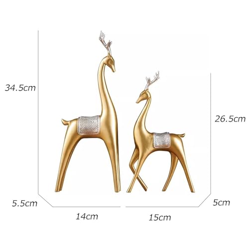 Statue Decorations Luxury Fortune Deer Ornament Entrance Triangle Cabinet Decoration Living Room Home Accessories Crafts Housewarming Gift Home Decor Object